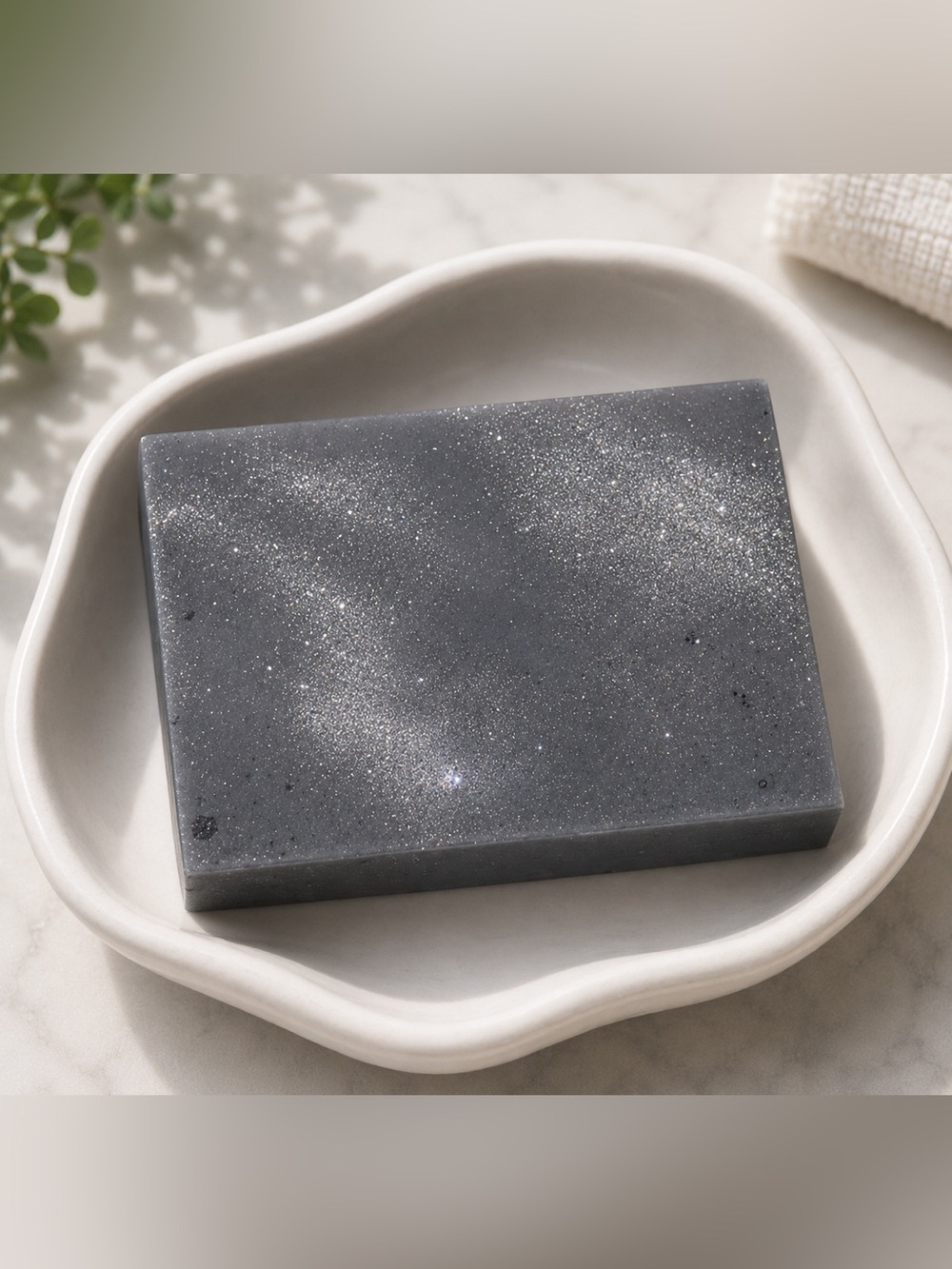 Vanilla rum SOAP handmade 3x2in 8oz oatmeal based SHIMMER soap